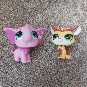 Littlest Pet Shop Totally Talented Pets Elephant #2693 Chipmunk #2692